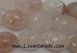 CPQ74 15.5 inches 15*20mm faceted rice natural pink quartz beads