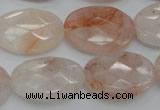 CPQ85 15.5 inches 18*25mm faceted oval natural pink quartz beads