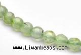 CPR04 A+ grade 6mm faceted round natural prehnite stone beads