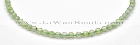 CPR04 A+ grade 6mm faceted round natural prehnite stone beads