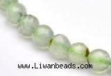 CPR05 A+ grade 8mm faceted round natural prehnite stone beads