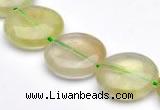 CPR09 A grade 16mm flat round natural prehnite gemstone beads