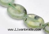 CPR10 A grade 15*20mm oval natural prehnite gemstone beads