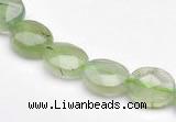 CPR11 A grade 10*12mm faceted oval natural prehnite stone beads