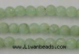 CPR111 15.5 inches 6mm faceted round natural prehnite beads wholesale