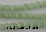 CPR112 15.5 inches 8mm faceted round natural prehnite beads wholesale