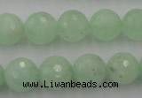 CPR115 15.5 inches 14mm faceted round natural prehnite beads wholesale