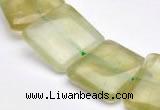 CPR16 A grade 18*18mm square natural Prehnite gemstone beads