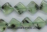 CPR238 15.5 inches 12*12mm diamond natural prehnite beads wholesale