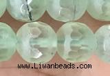 CPR366 15.5 inches 8mm faceted round prehnite gemstone beads