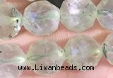 CPR377 15.5 inches 8mm faceted nuggets prehnite gemstone beads