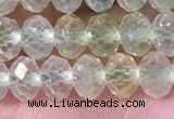 CPR380 15.5 inches 4*6mm faceted rondelle prehnite gemstone beads