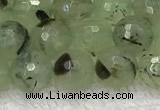 CPR410 15.5 inches 6mm faceted round prehnite gemstone beads