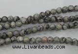 CPT101 15.5 inches 4mm round grey picture jasper beads