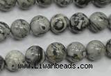 CPT104 15.5 inches 10mm round grey picture jasper beads