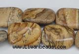 CPT261 15.5 inches 18*25mm rectangle picture jasper beads wholesale