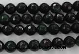 CPT402 15.5 inches 8mm faceted round green picture jasper beads