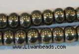 CPY102 15.5 inches 8*12mm rondelle pyrite gemstone beads wholesale