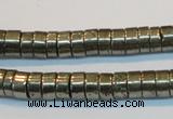 CPY116 15.5 inches 4*8mm heishi pyrite gemstone beads wholesale