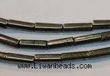 CPY126 15.5 inches 4*13mm tube pyrite gemstone beads wholesale