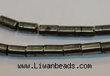 CPY127 15.5 inches 5*8mm tube pyrite gemstone beads wholesale