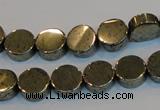 CPY152 15.5 inches 10mm coin pyrite gemstone beads wholesale