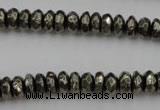 CPY215 15.5 inches 4*8mm faceted rondelle pyrite gemstone beads