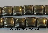 CPY317 15.5 inches 12*12mm square pyrite gemstone beads wholesale