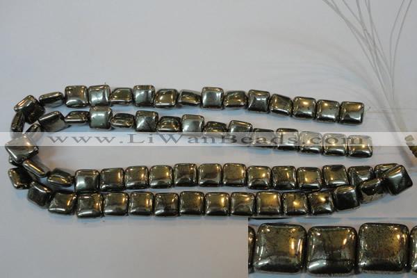 CPY317 15.5 inches 12*12mm square pyrite gemstone beads wholesale