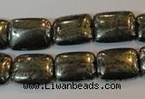 CPY322 15.5 inches 12*16mm rectangle pyrite gemstone beads wholesale