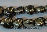 CPY328 15.5 inches 8*8mm heart pyrite gemstone beads wholesale