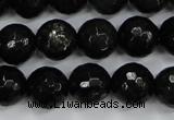 CPY502 15.5 inches 8mm faceted round natural chalcopyrite beads