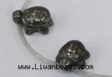 CPY558 Top drilled 13*18mm tortoise pyrite gemstone beads