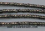 CPY606 15.5 inches 2*3mm heishi pyrite gemstone beads