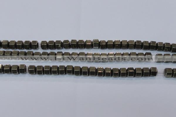 CPY618 15.5 inches 9*10mm pyrite gemstone beads