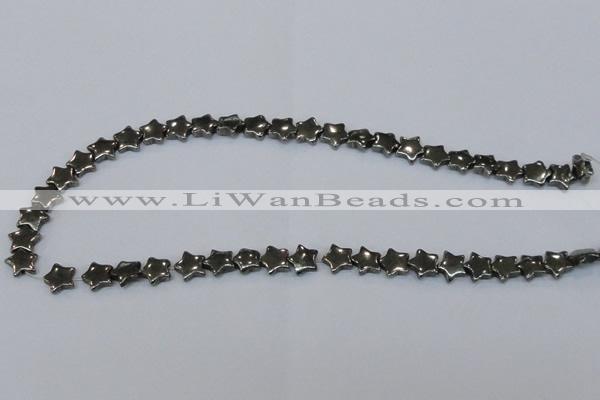 CPY657 15.5 inches 10*10mm star pyrite gemstone beads