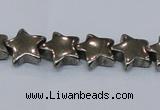 CPY658 15.5 inches 12*12mm star pyrite gemstone beads