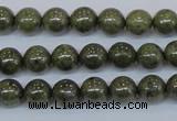 CPY751 15.5 inches 6mm round pyrite gemstone beads wholesale