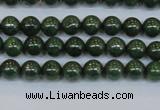 CPY760 15.5 inches 4mm round pyrite gemstone beads wholesale