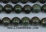 CPY763 15.5 inches 10mm round pyrite gemstone beads wholesale