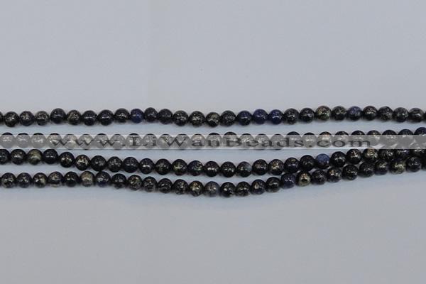 CPY771 15.5 inches 6mm round pyrite gemstone beads wholesale