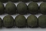 CPY816 15.5 inches 10mm round matte pyrite beads wholesale