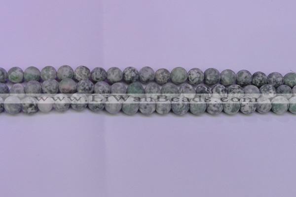 CQJ251 15.5 inches 6mm round matte Qinghai jade beads