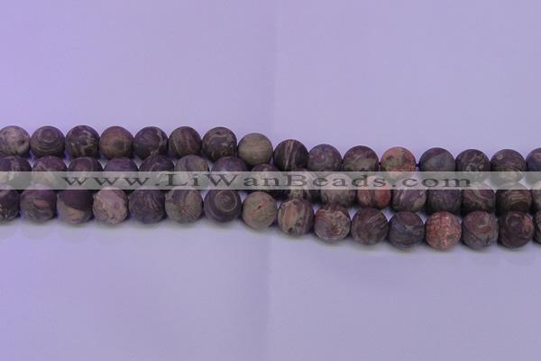 CRA123 15.5 inches 10mm round matte rainforest agate beads