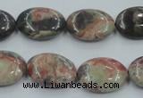 CRA15 15.5 inches 13*18mm oval natural rainforest agate beads