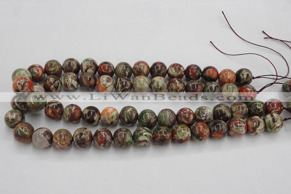 CRA152 15.5 inches 12mm round rainforest agate beads wholesale