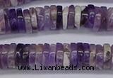 CRB1008 15.5 inches 2*7mm heishi dogtooth amethyst beads wholesale