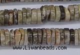 CRB1013 15.5 inches 2*7mm heishi chrysanthemum agate beads