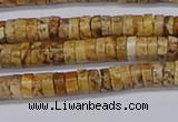 CRB1015 15.5 inches 2*4mm heishi picture jasper beads wholesale