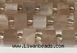 CRB1057 15.5 inches 4*6mm - 5*6mm faceted tyre moonstone beads